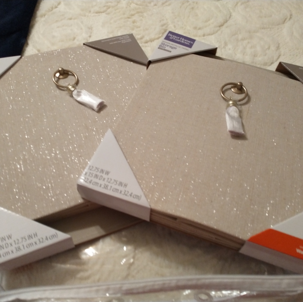 Cube storage bins Better Homes and Gardens. New. Never used.